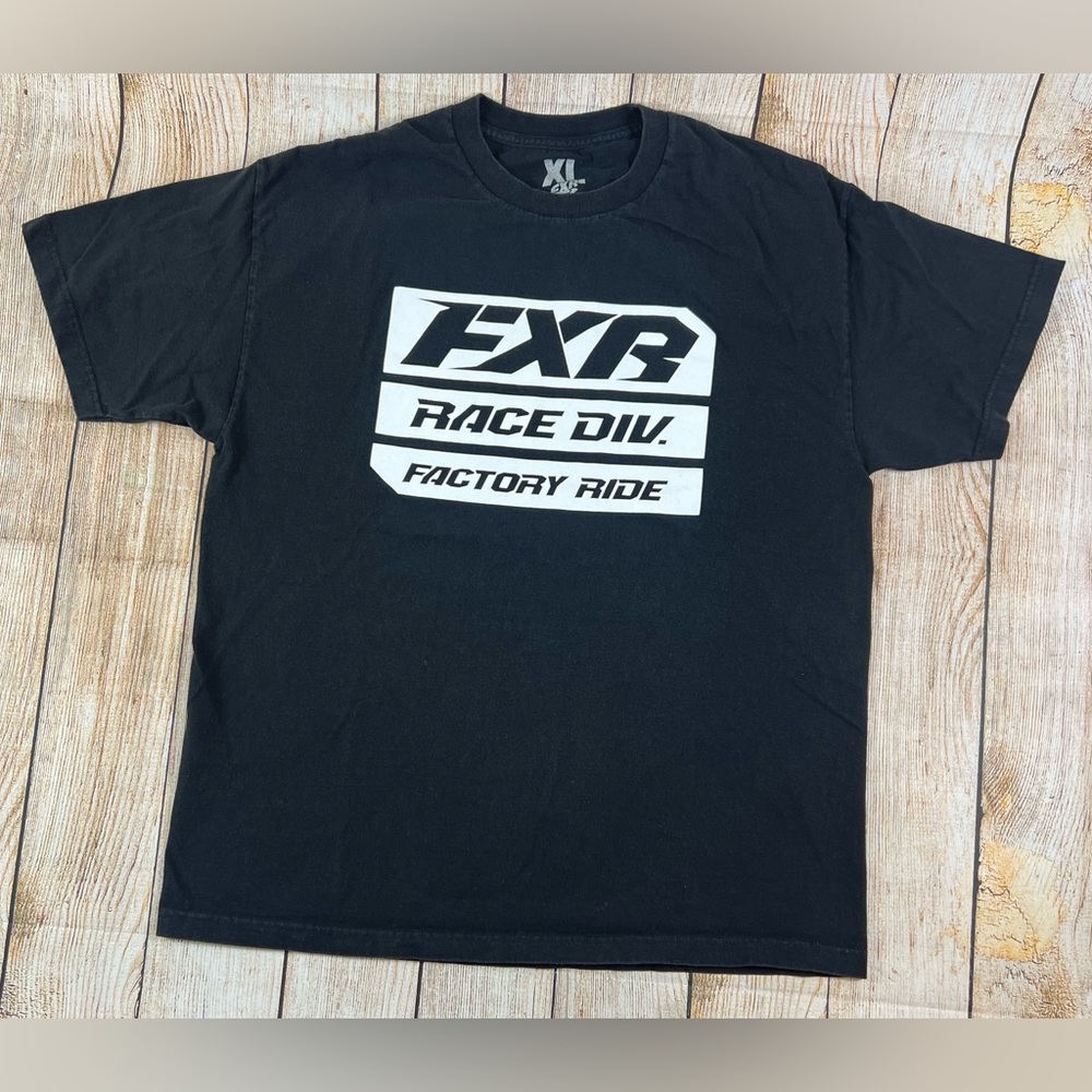 Mens FXR Race Division Factory Ride Motocross Black T Shirt Size XL